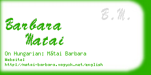 barbara matai business card