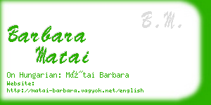 barbara matai business card